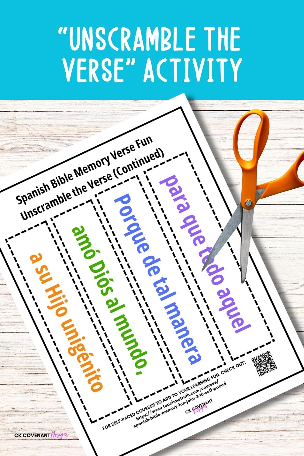 Spanish Bible Memory Fun Set - John 3:16