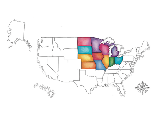 Our 50 States Full Unit Study: MIDWEST