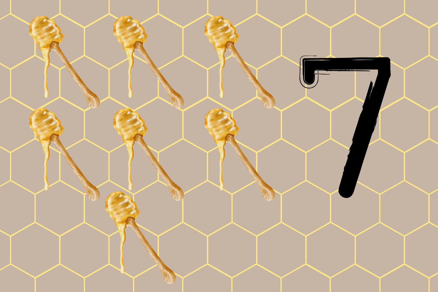 Bee Counting Flashcards