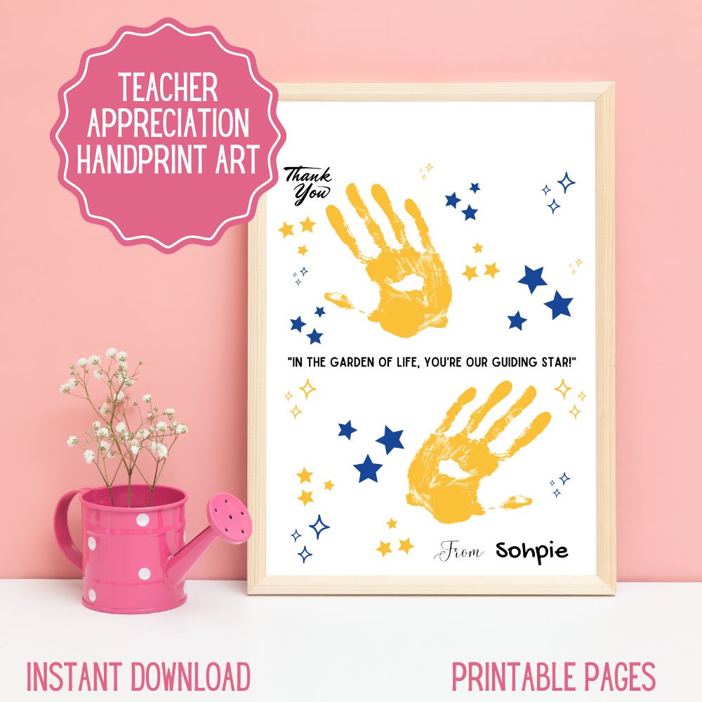 Teacher Appreciation Handprint Gift Art