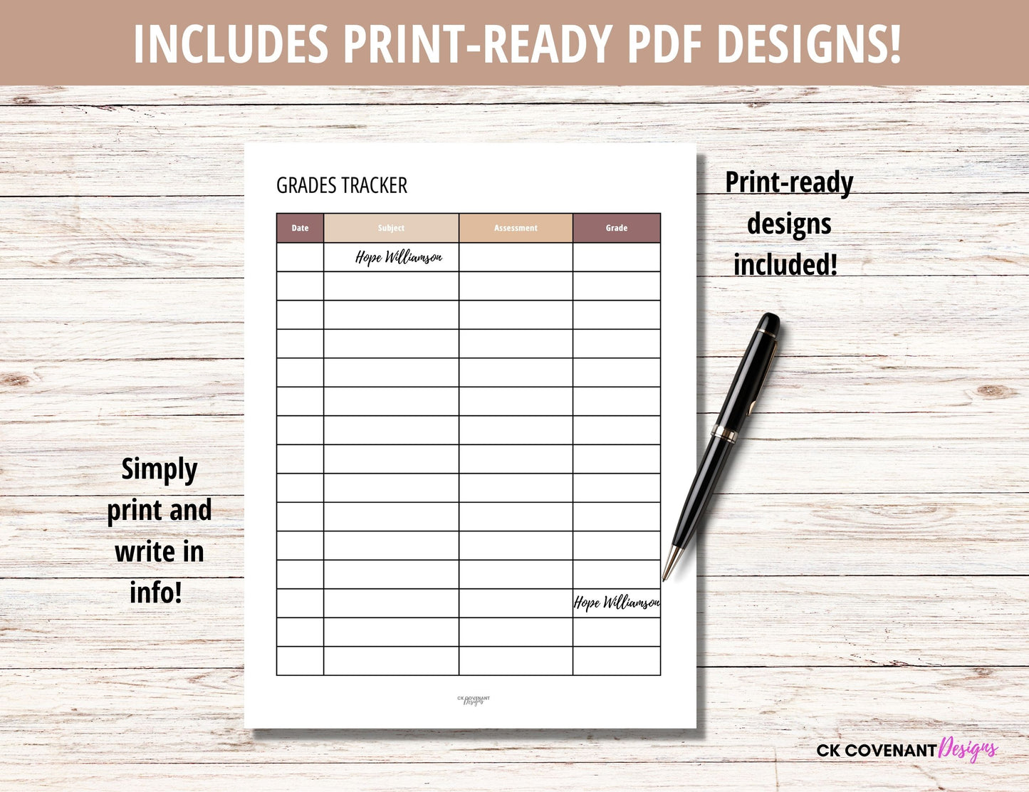 Homeschool Planner Bundle Boho Brown - Editable Canva Template