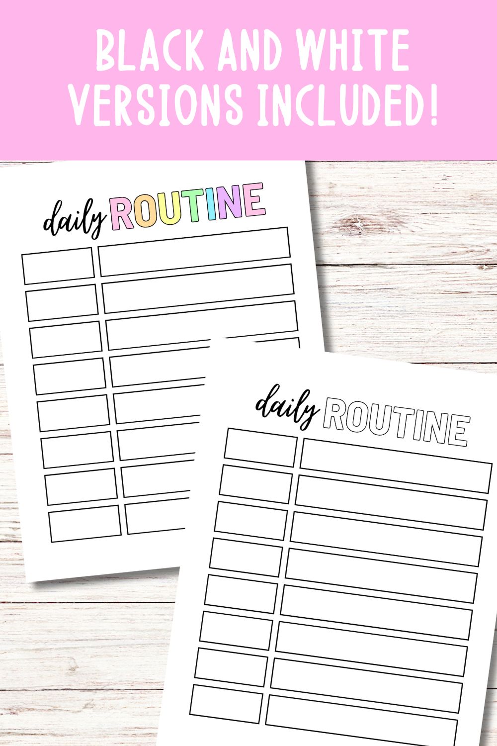 Daily Routine and Checklist Bundle - Pastel