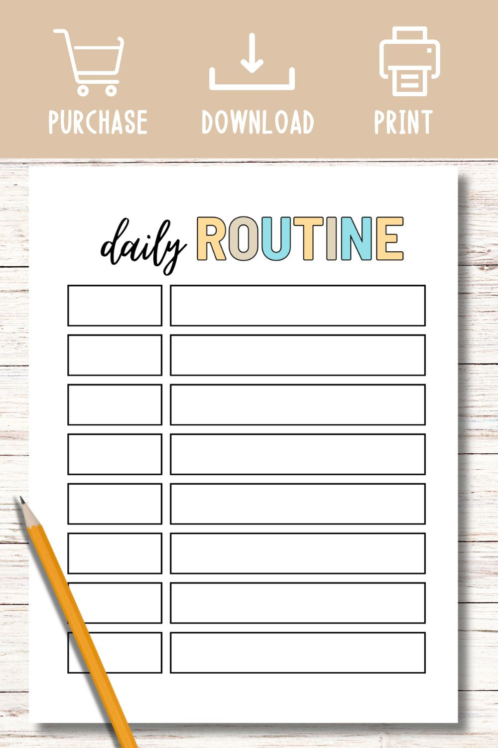 Daily Routine and Checklist Bundle - Boho Colors
