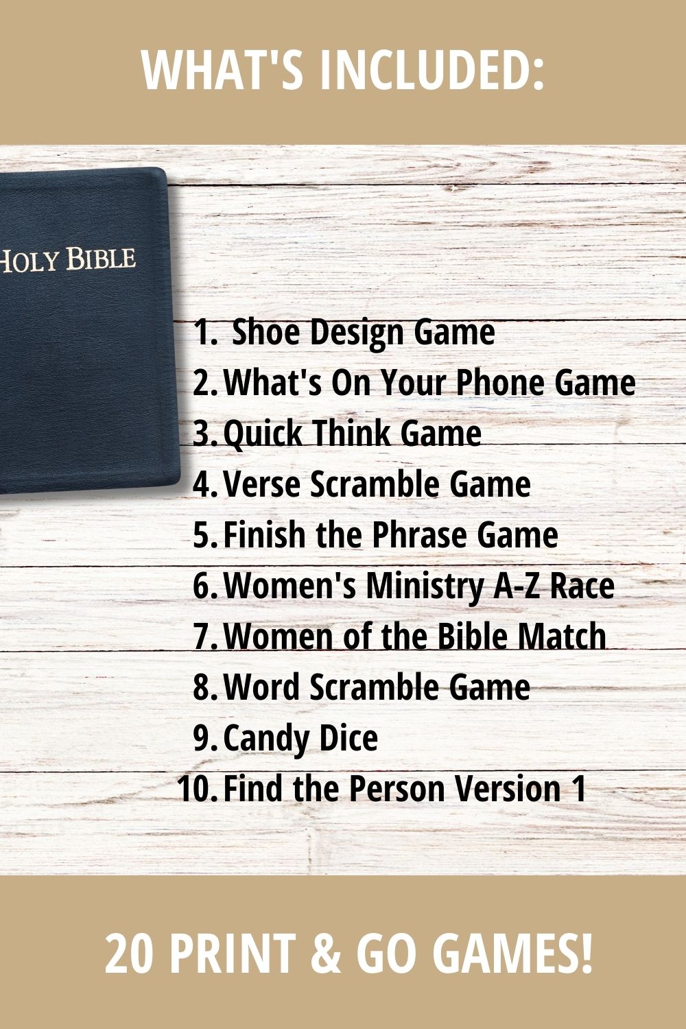 Women's Ministry Printable Game Bundle - Boho Colors