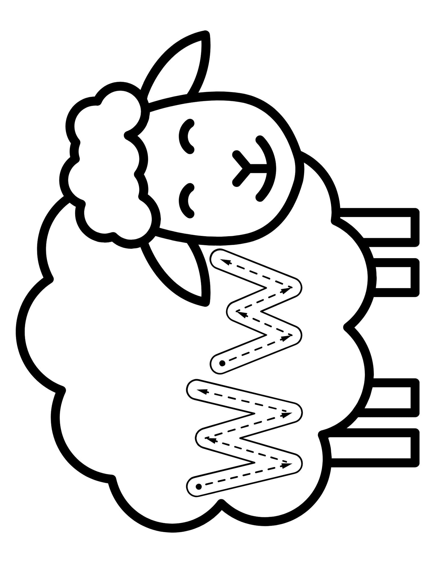Sheep Alphabet and Number Tracing