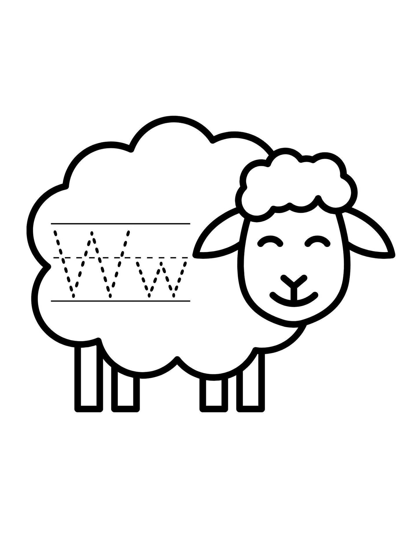 Sheep Alphabet and Number Tracing