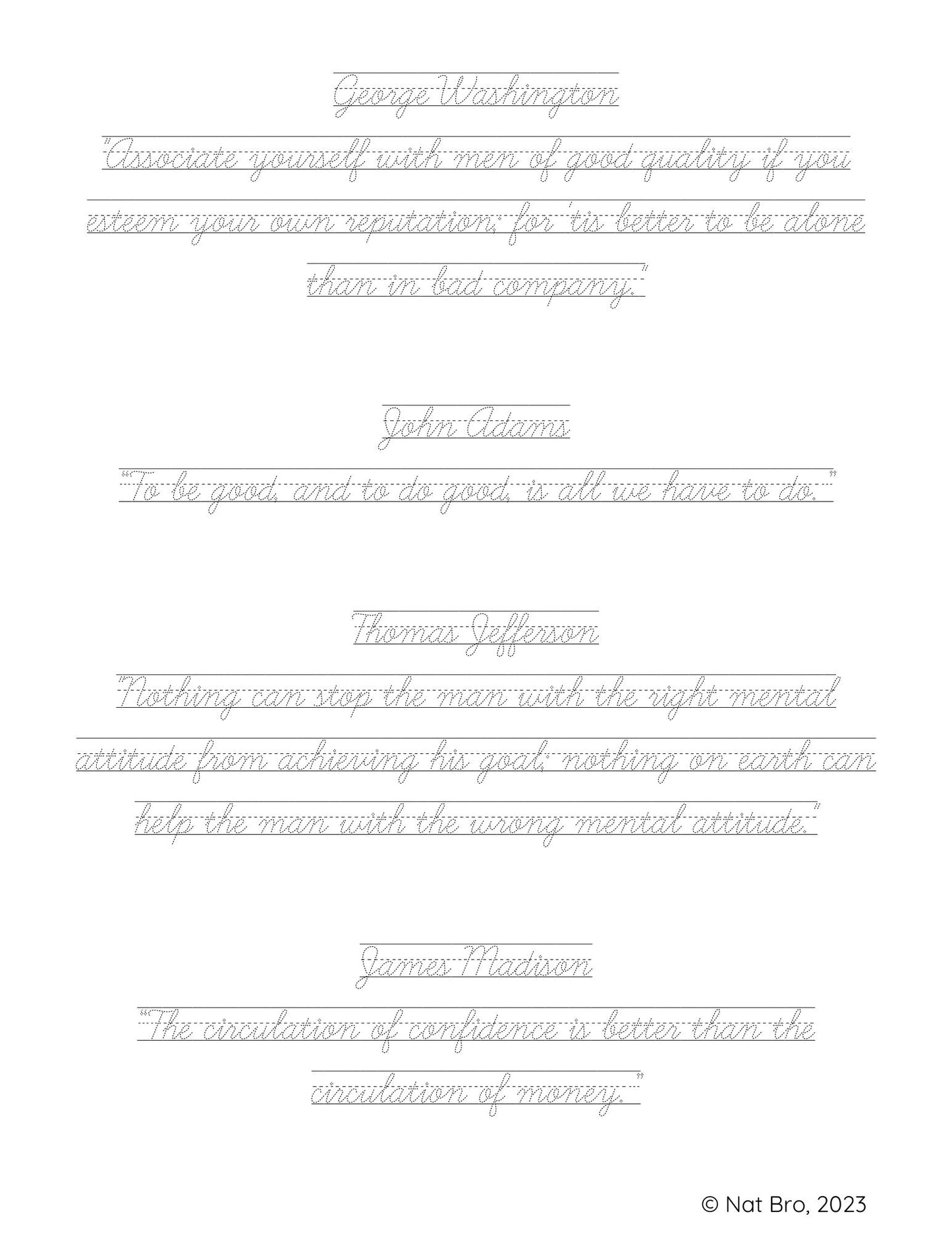 US President Quotes and Speeches Workbook for Upper Elementary to Middle School