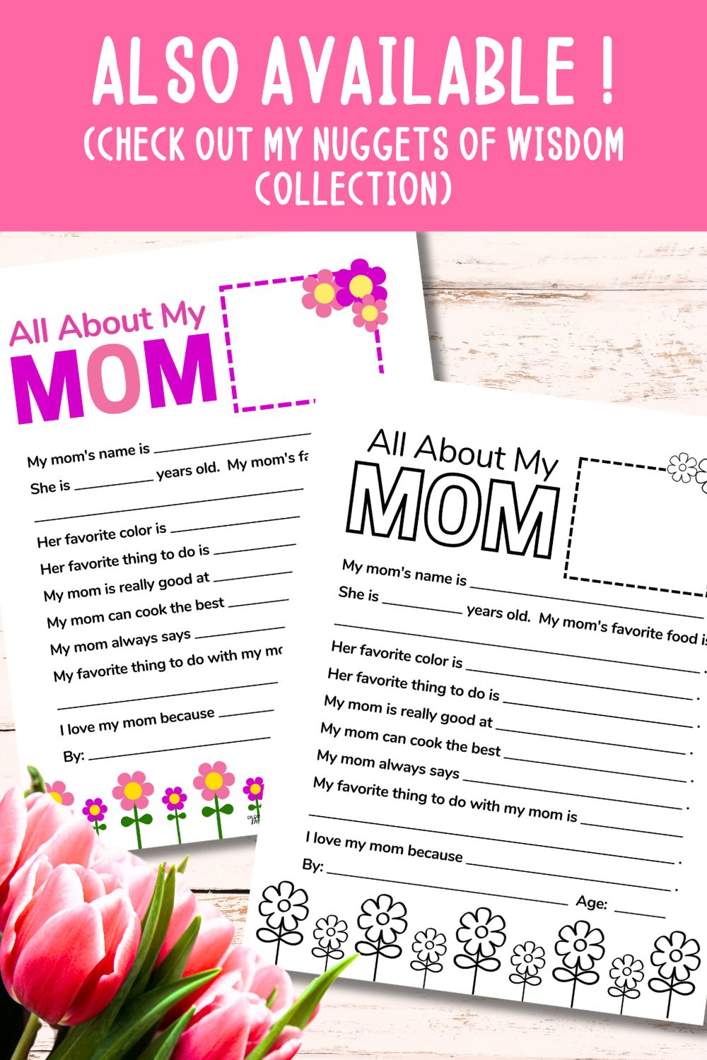 Foldable Mother's Day Mini Book Craft - Style 2