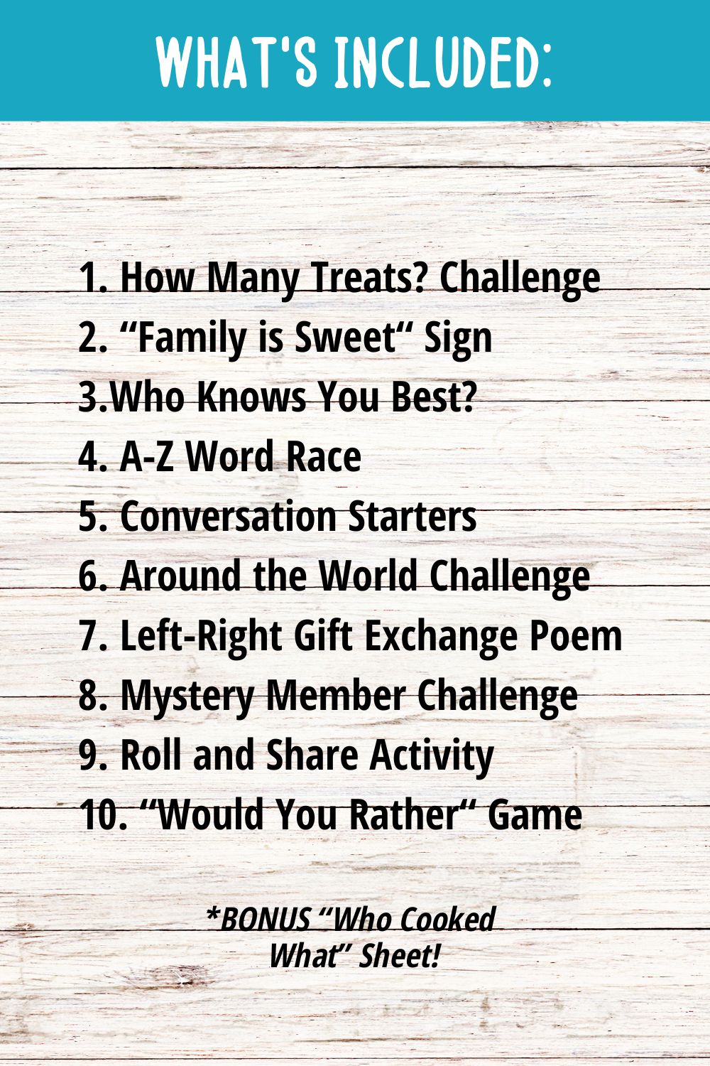 Family Reunion Game Bundle (20+ Printable Games and Challenges)