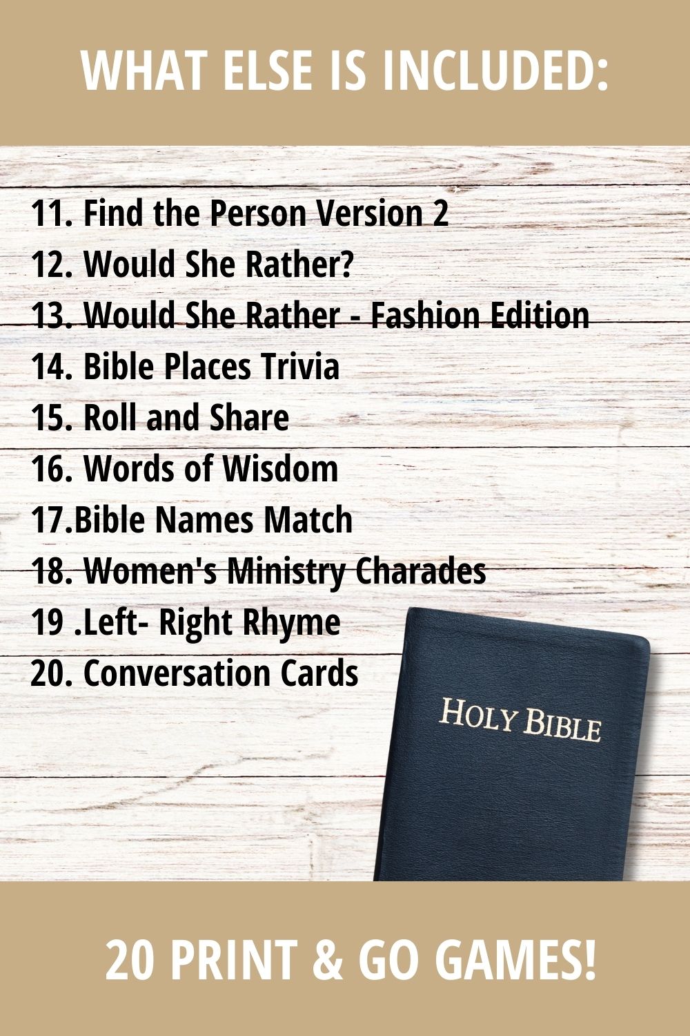 Women's Ministry Printable Game Bundle - Boho Colors