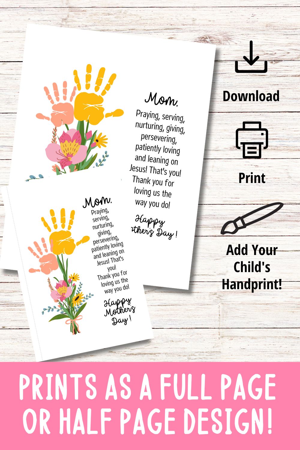 Mother's Day Printable Handprint Art