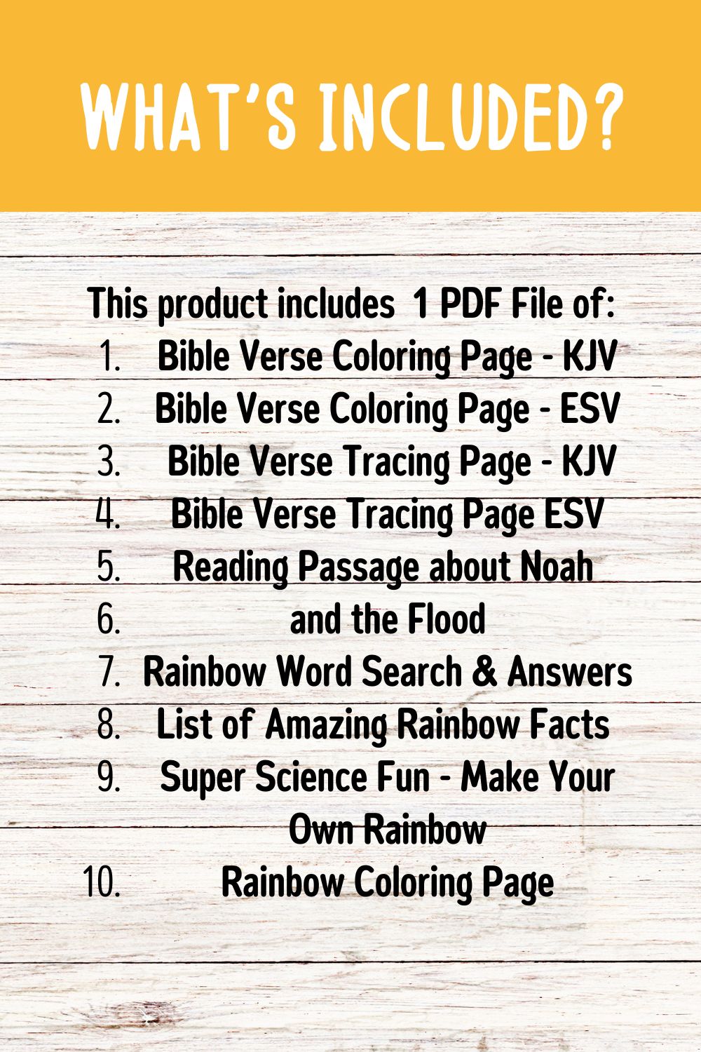 God's Rainbow Promise Activity Bundle