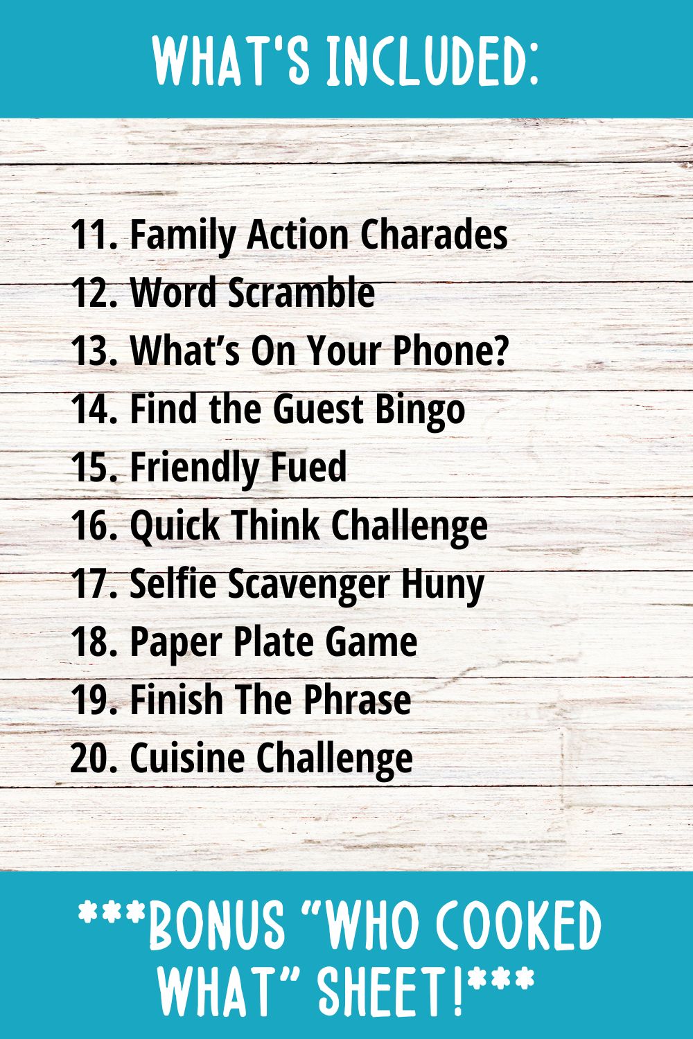 Family Reunion Game Bundle (20+ Printable Games and Challenges)