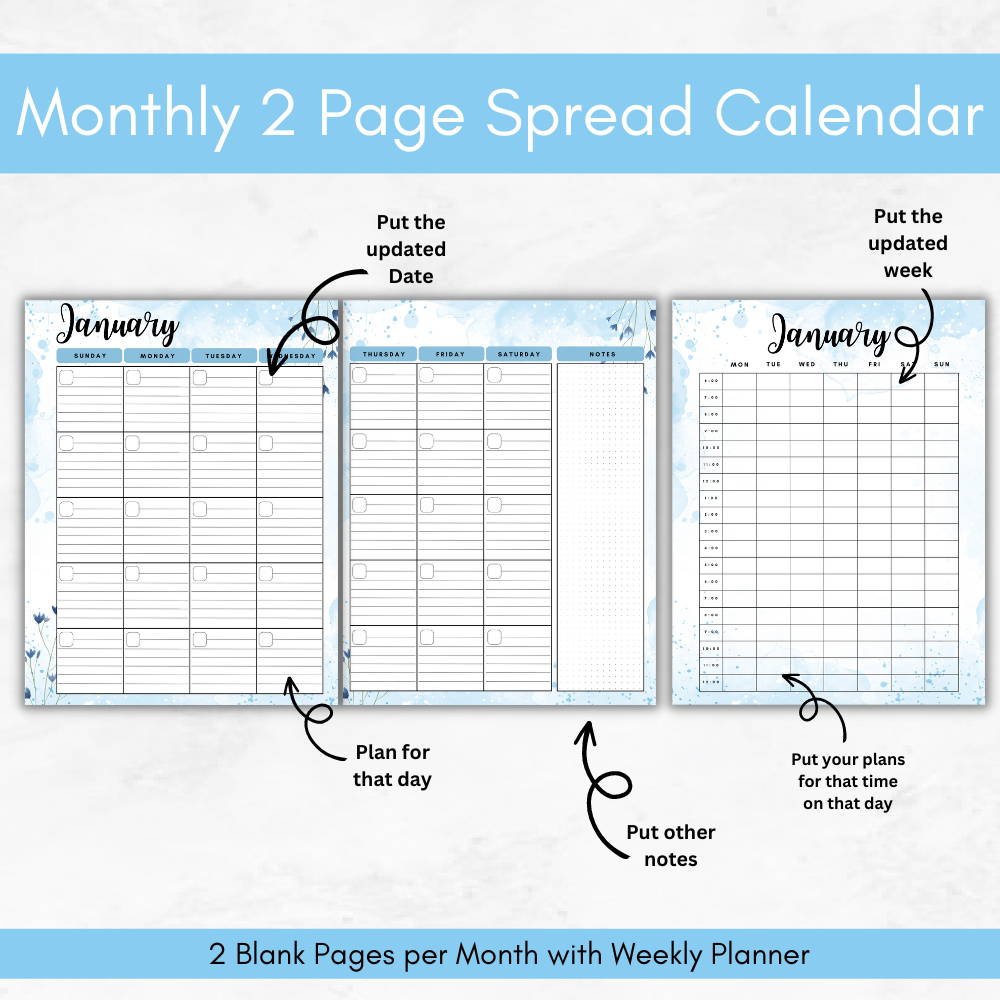 Teacher Planner: Blue Themed