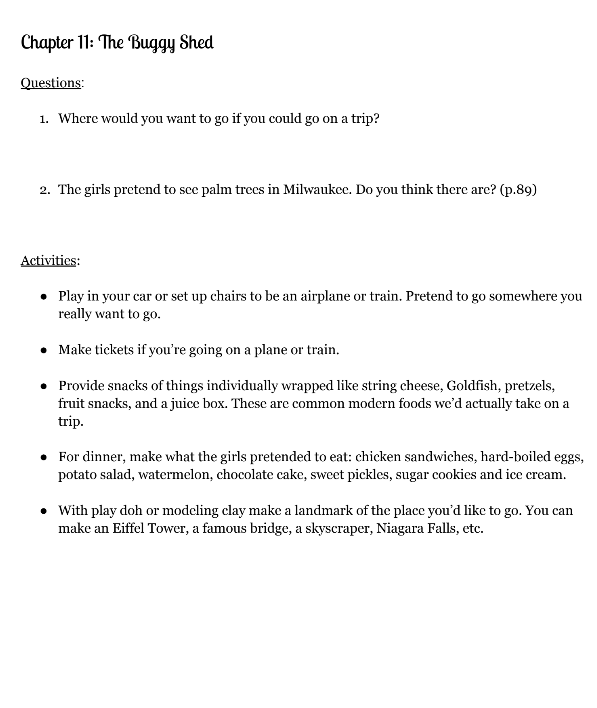 Fantastic Betsy-Tacy Book Study! Questions, Activities for Every Chapter