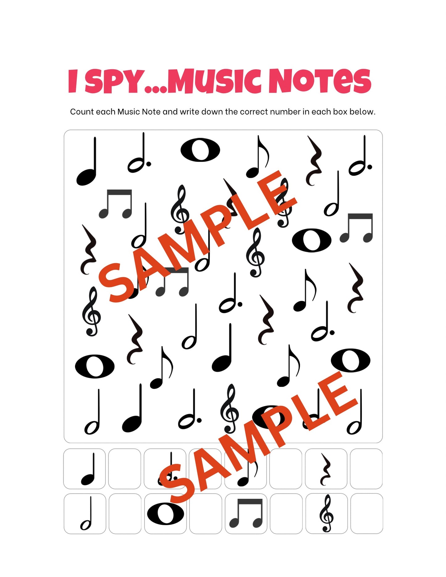 I Spy...Music Symbols/Notes