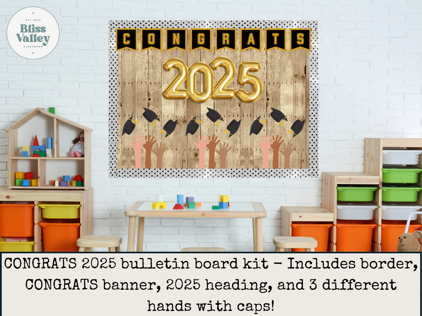 Congratulations Class of 2025 Graduation Bulletin Board Kit or Door Decoration