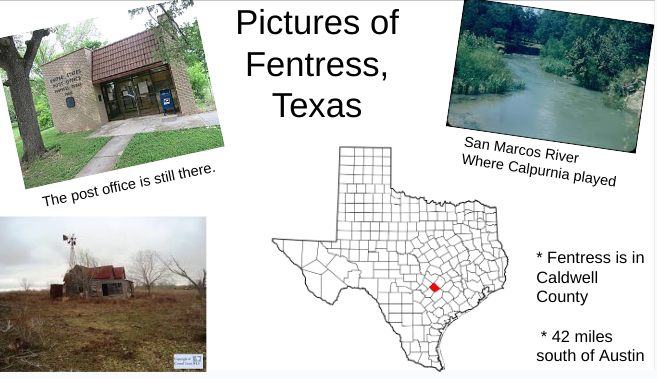 Evolution of Calpurnia Tate. 43 Slides of pictures, links & info!