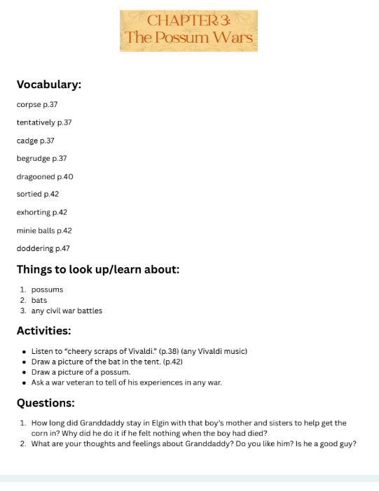 Evolution of Calpurnia Tate Book Study Guide. Vocab, activities, questions!