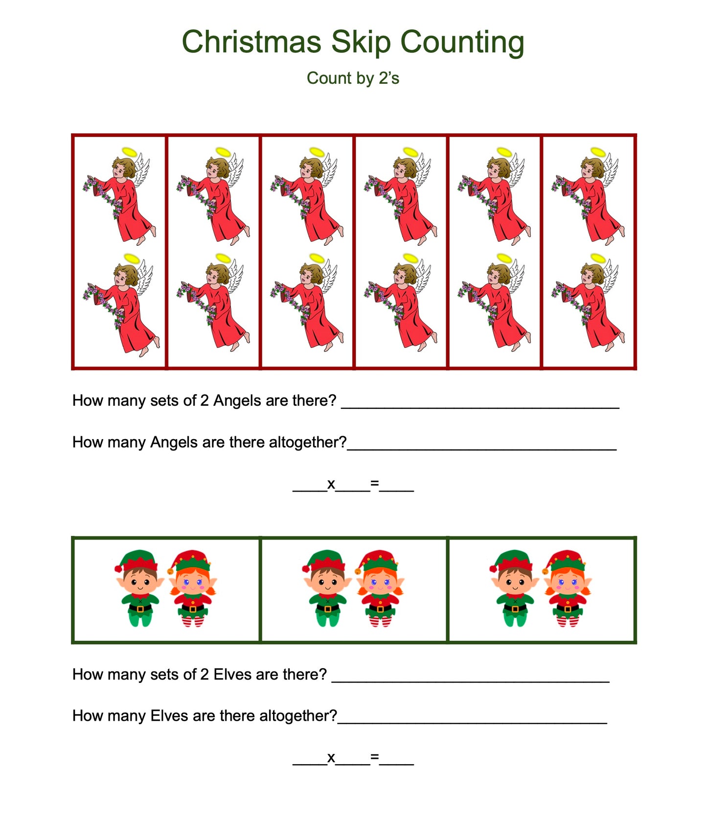 Christmas Skip Counting