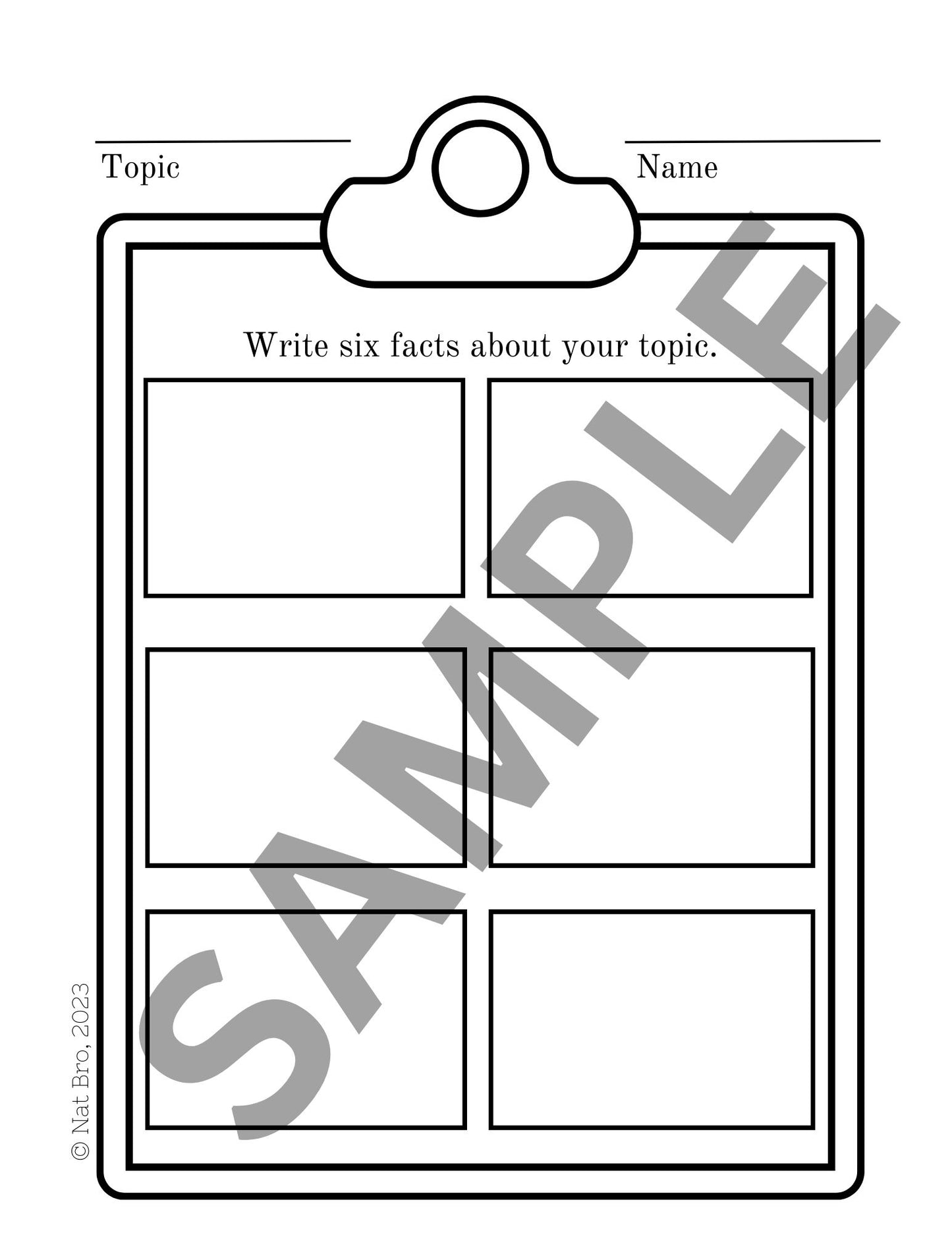 Clipboard Generic Fact Template