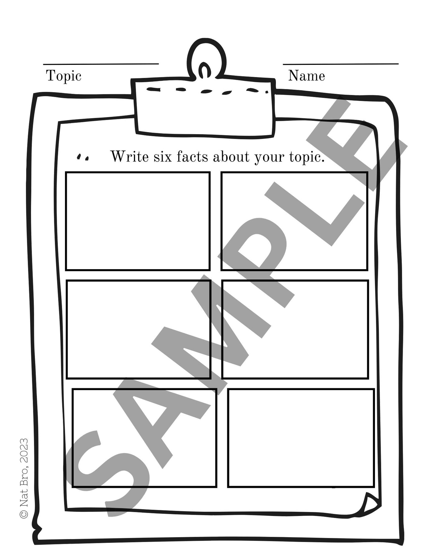 Clipboard Generic Fact Template