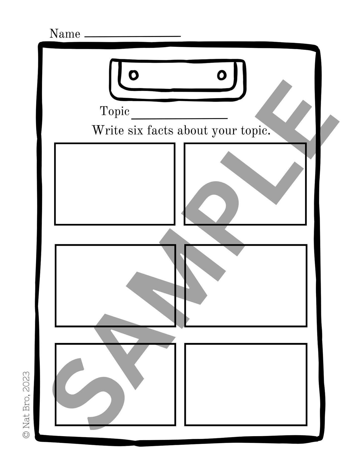 Clipboard Generic Fact Template