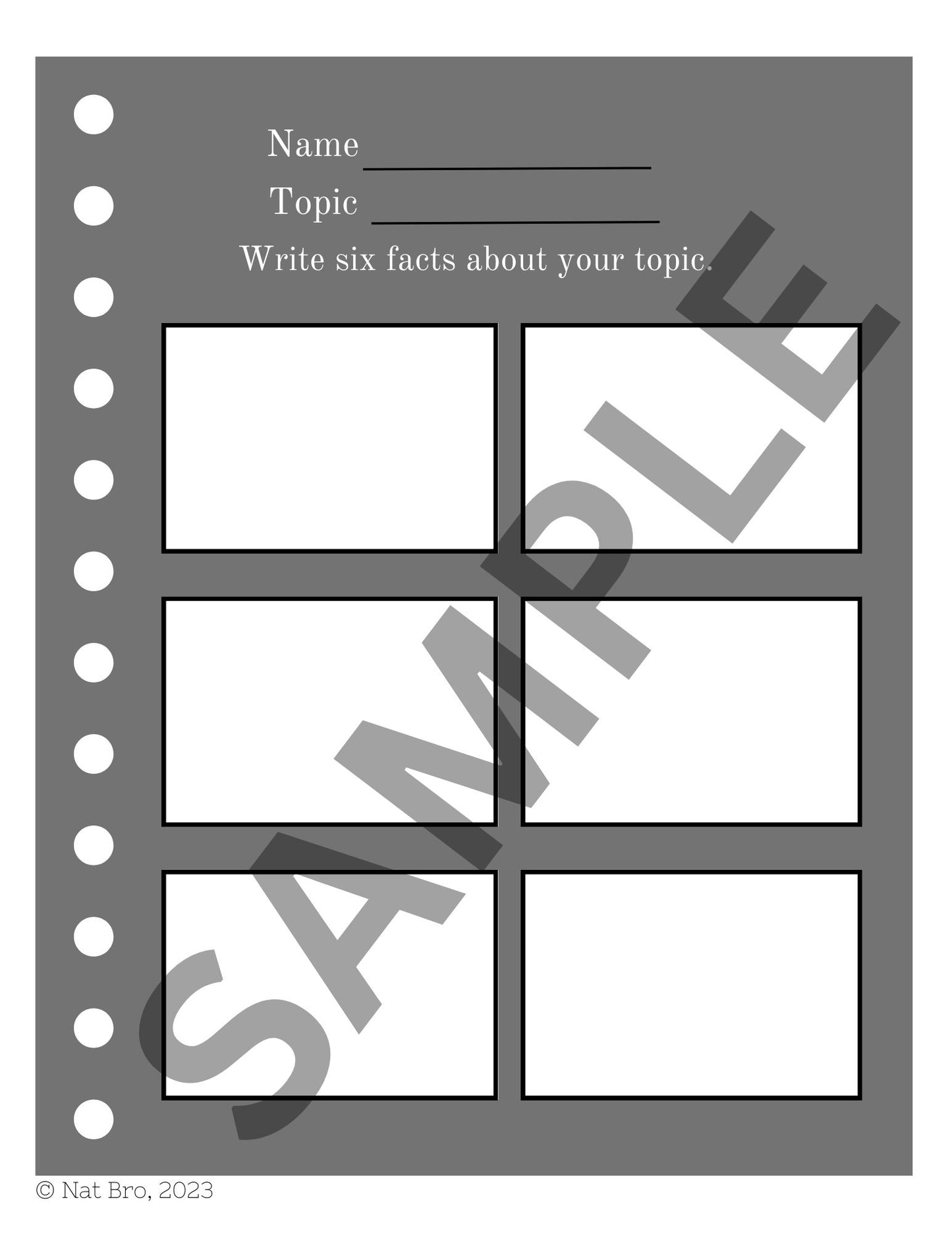 Clipboard Generic Fact Template