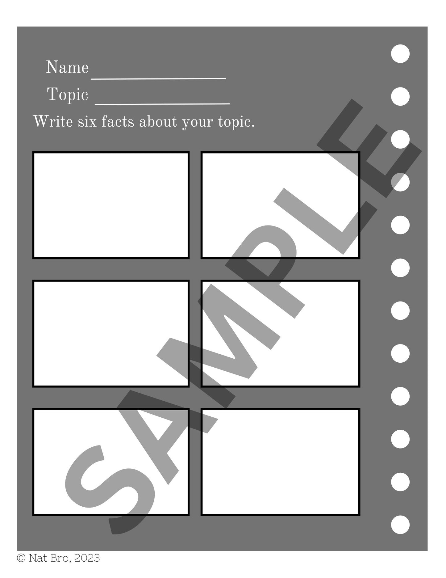 Clipboard Generic Fact Template