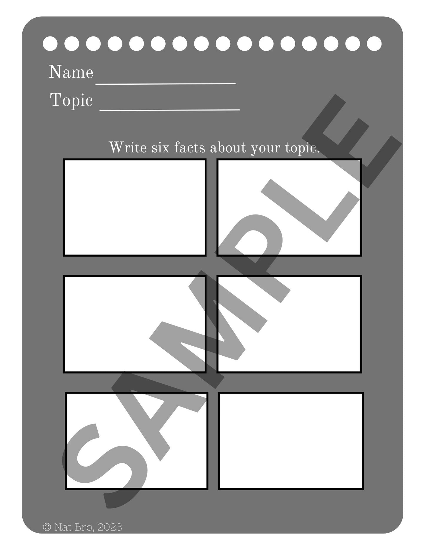 Clipboard Generic Fact Template