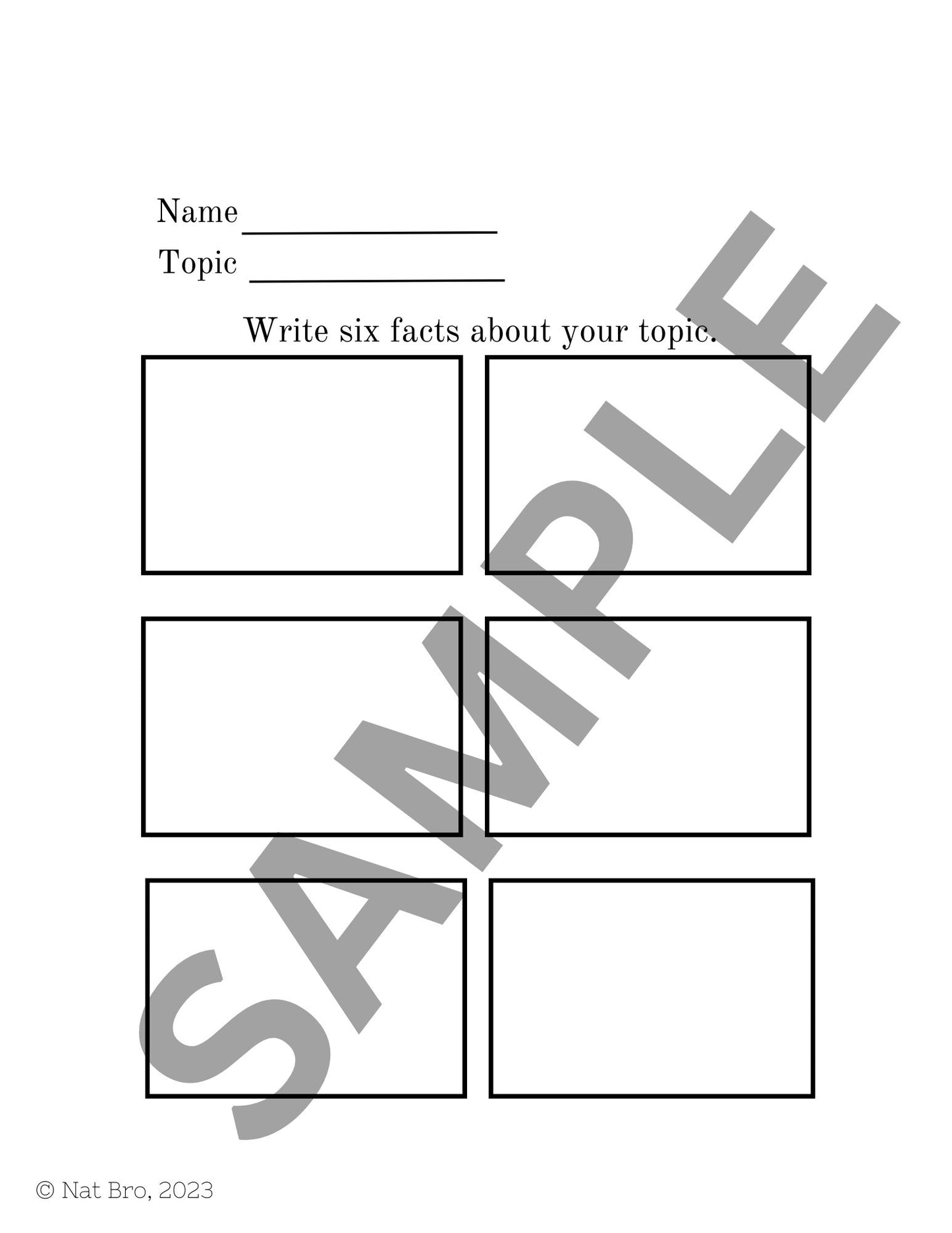 Clipboard Generic Fact Template