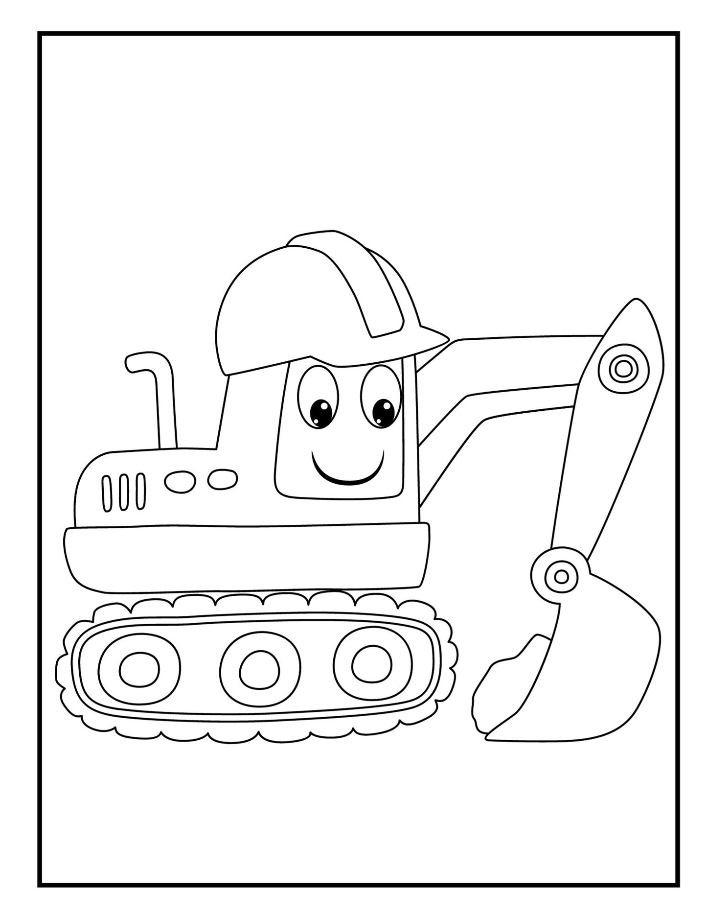 Construction Vehicles Coloring Pages for Young Kids