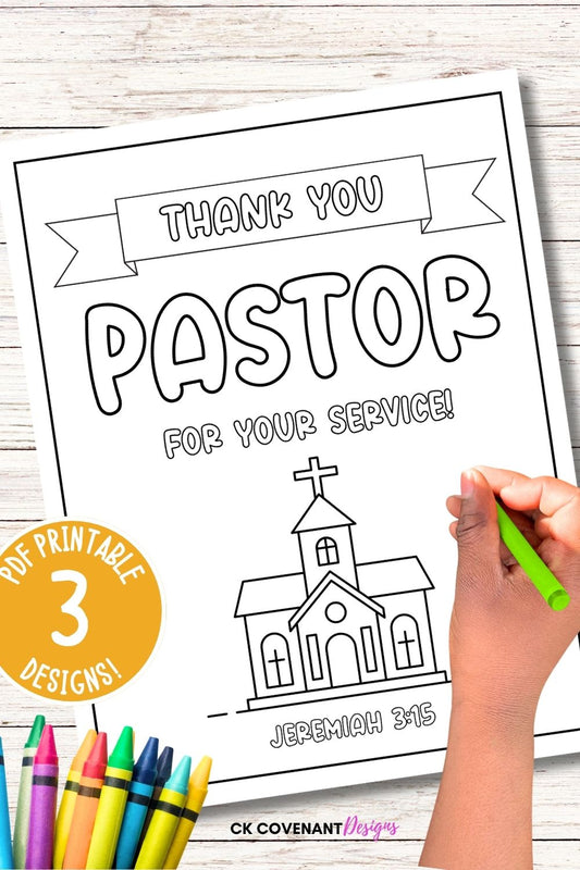 Pastor Appreciation Coloring Page Bundle