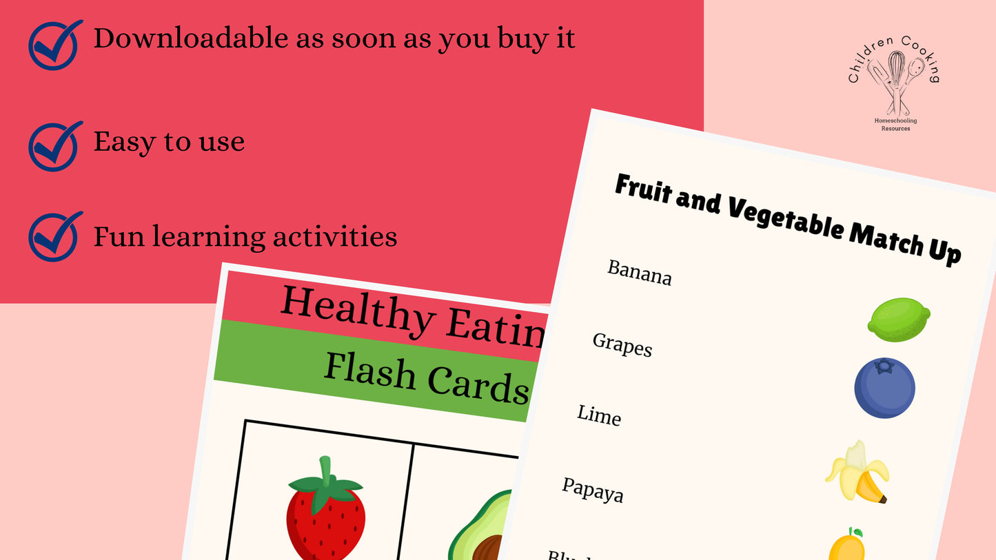 Healthy Eating Flash Cards