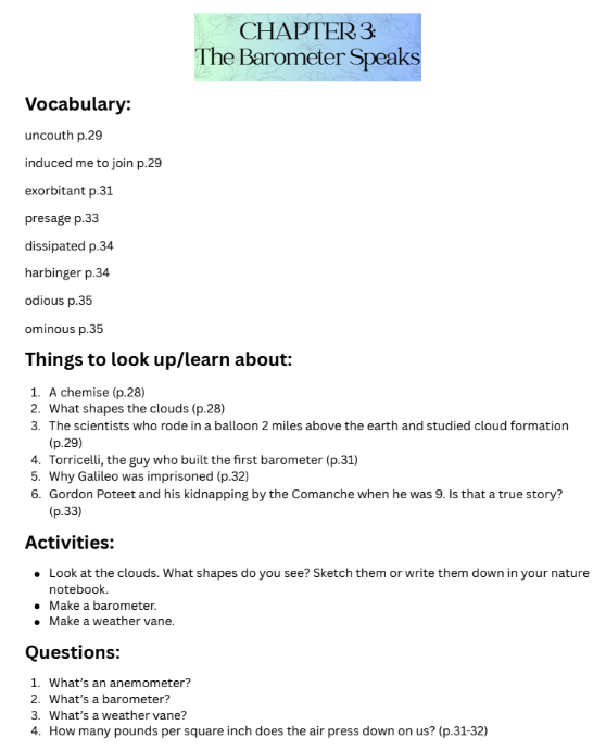 Curious World of Calpurnia Tate Novel /Book Study. Vocab, Activities, More!