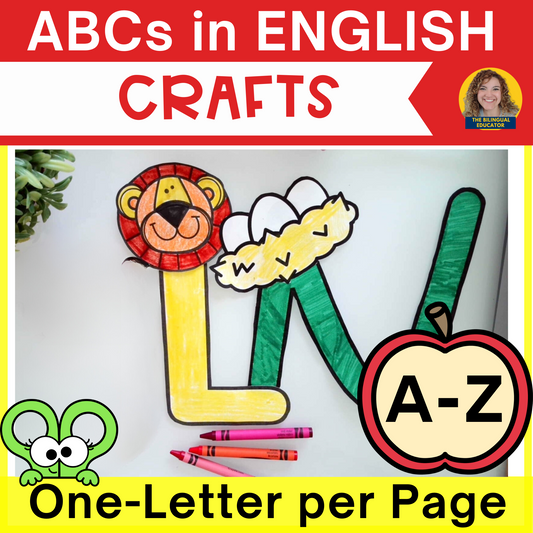 No Prep Alphabet Crafts Literacy Activities Includes Short and Long Vowel Sounds