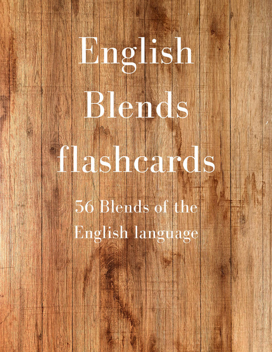 56 English Blends Flashcard Set: Wooden Version