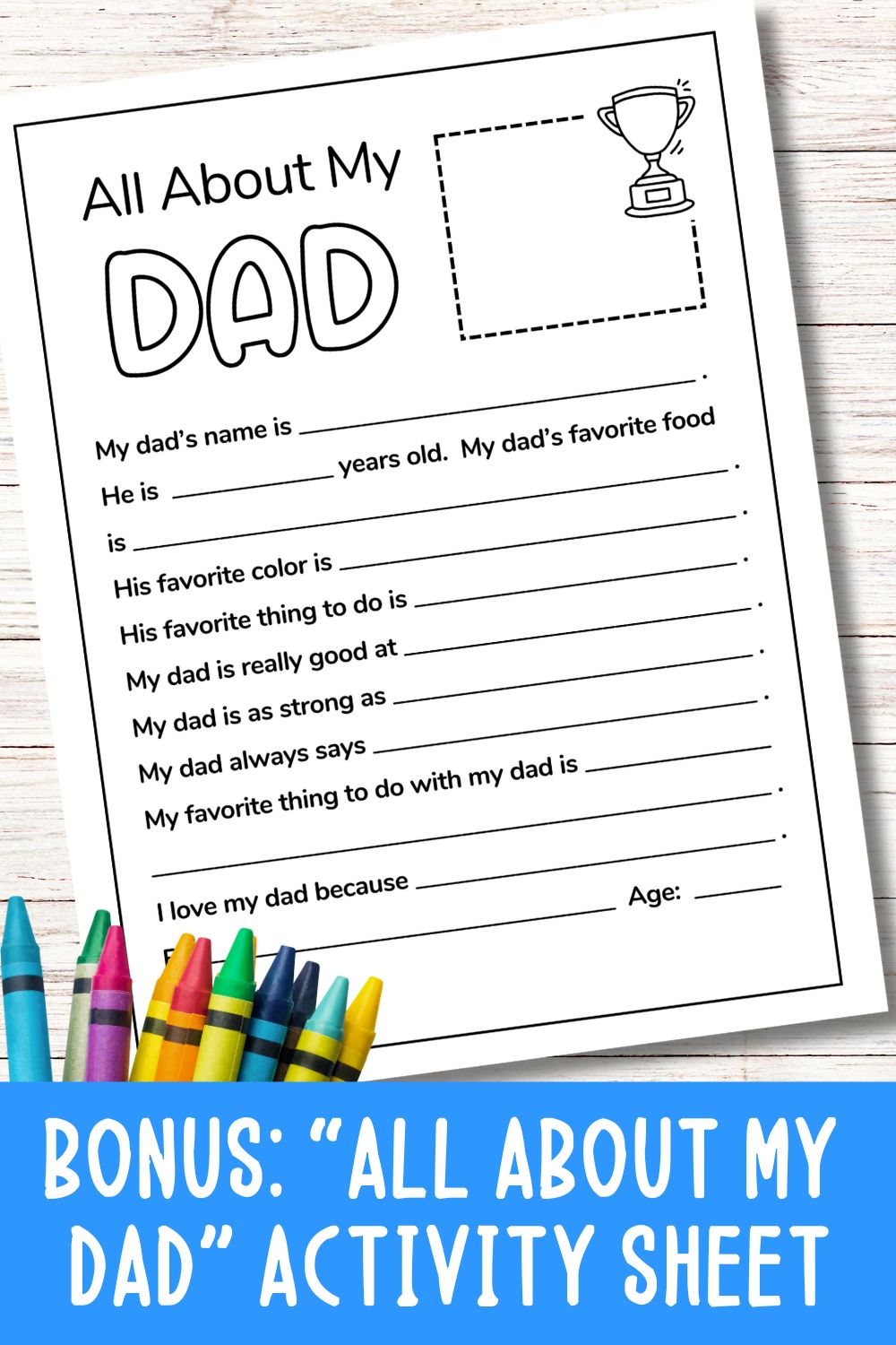 Father's Day Printable Foot Print Art