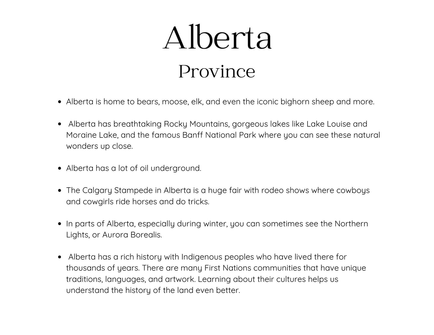 Flags and Facts of Canada in Alphabetical Order