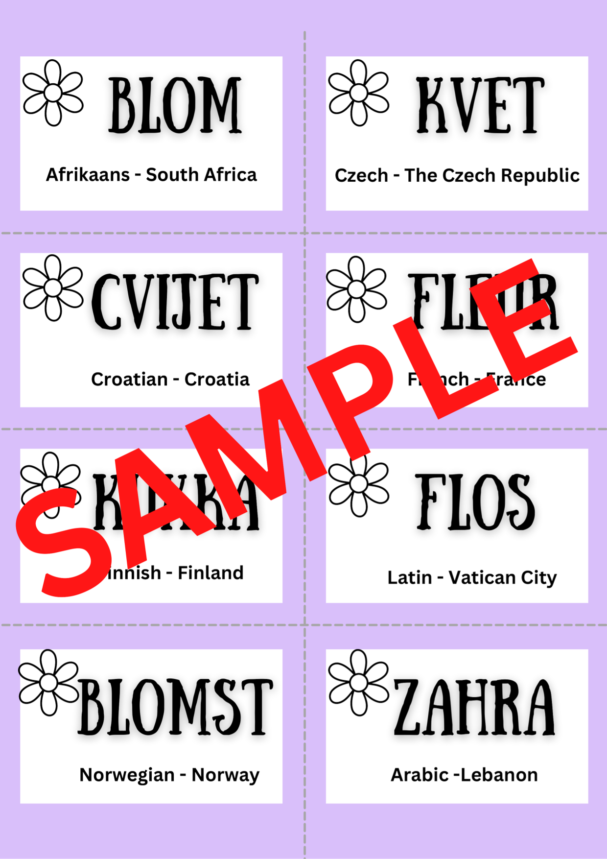 Flowers Around the World