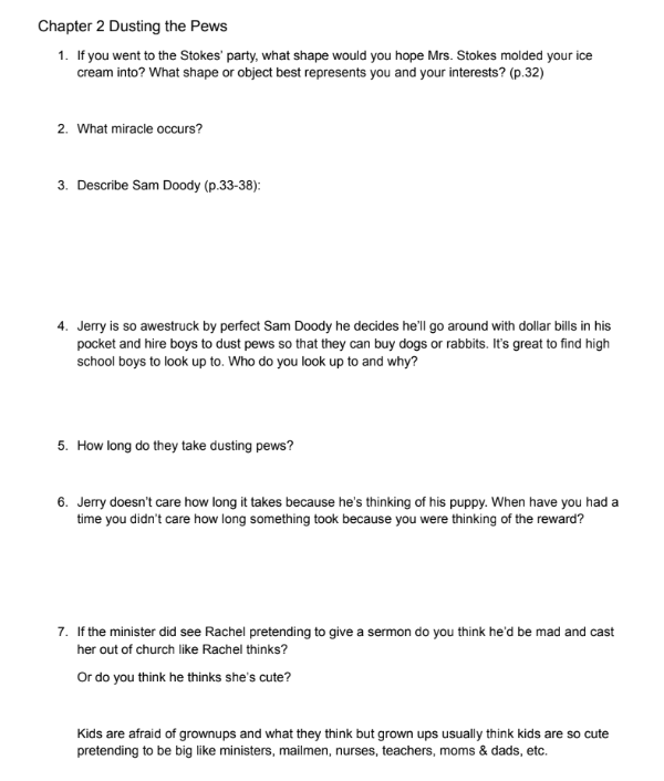 Ginger Pye Novel Book Study Guide. Questions, Vocab, Fun Activities!