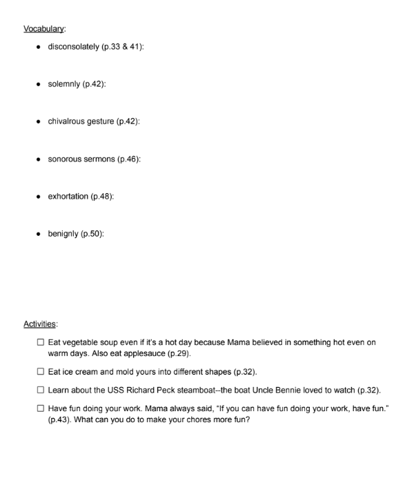 Ginger Pye Novel Book Study Guide. Questions, Vocab, Fun Activities!