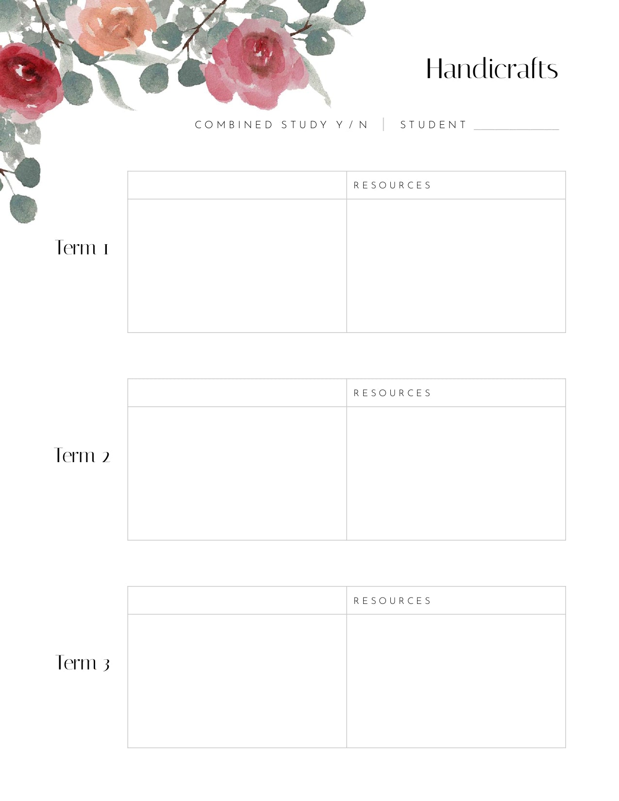 Charlotte Mason Undated Homeschool Planner
