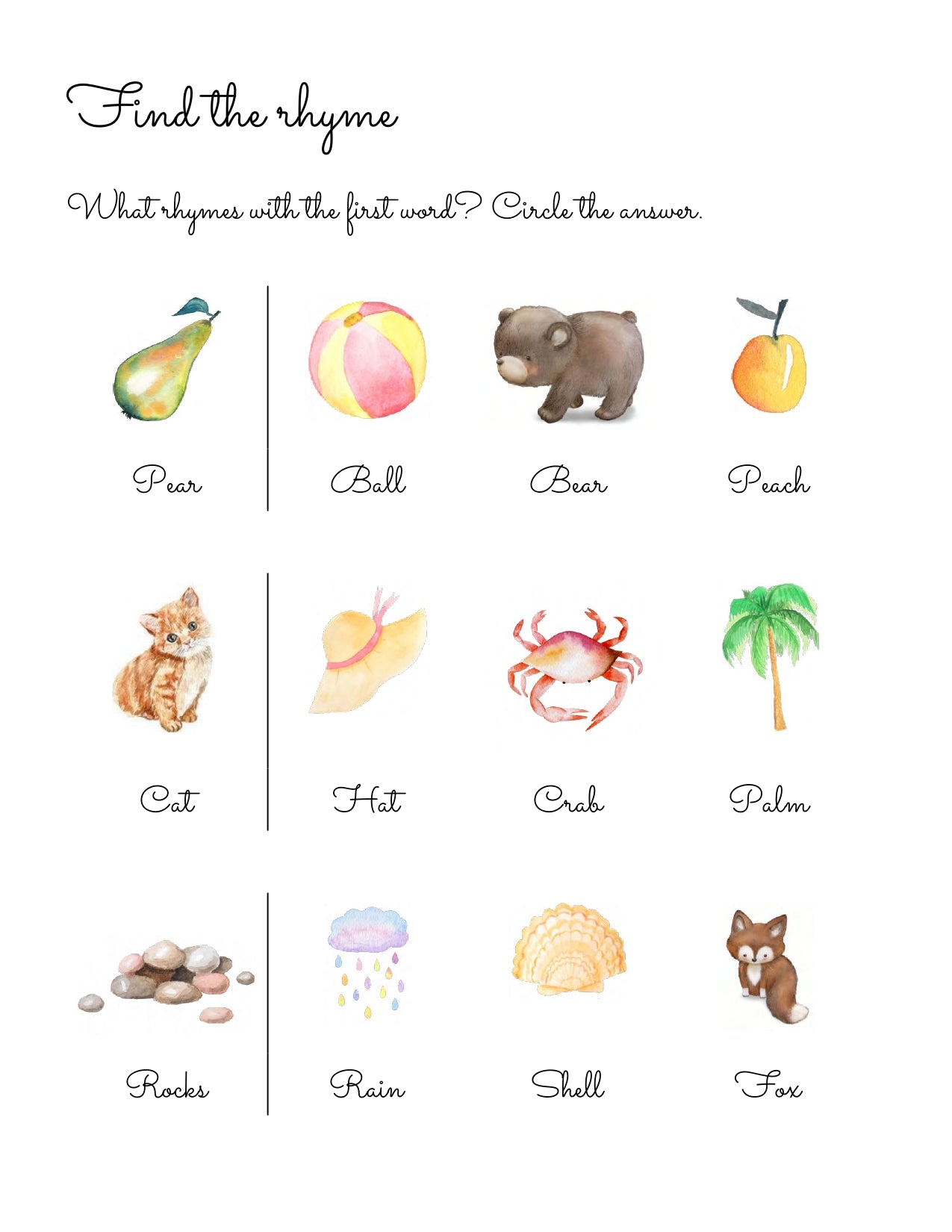 100 Kindergarten Worksheets