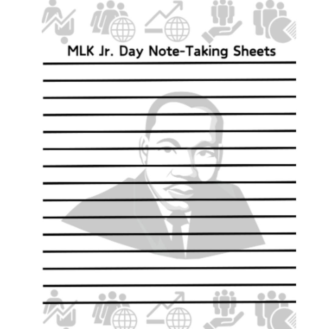 The Dream of Martin Luther King: A Legacy of Hope Jr. Reading Passage, Q & A, and Note-Taking Sheets