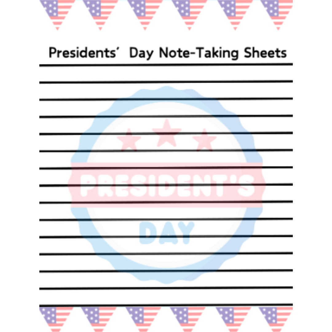 The History of Presidents' Day Reading Passage, Q & A, and Note-Taking Sheets