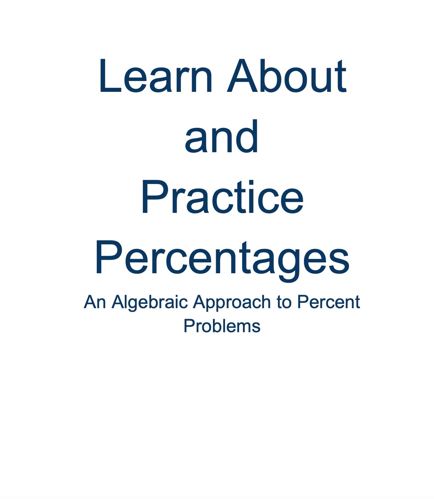 Practice Percentages
