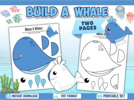 Summer Build-a-Craft Bundle – 10 Cut-and-Paste Activities Printable Resources