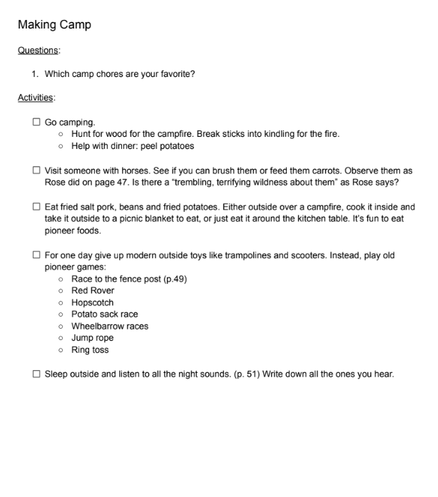 Little House on Rocky Ridge Book Study Guide. Fun activities!