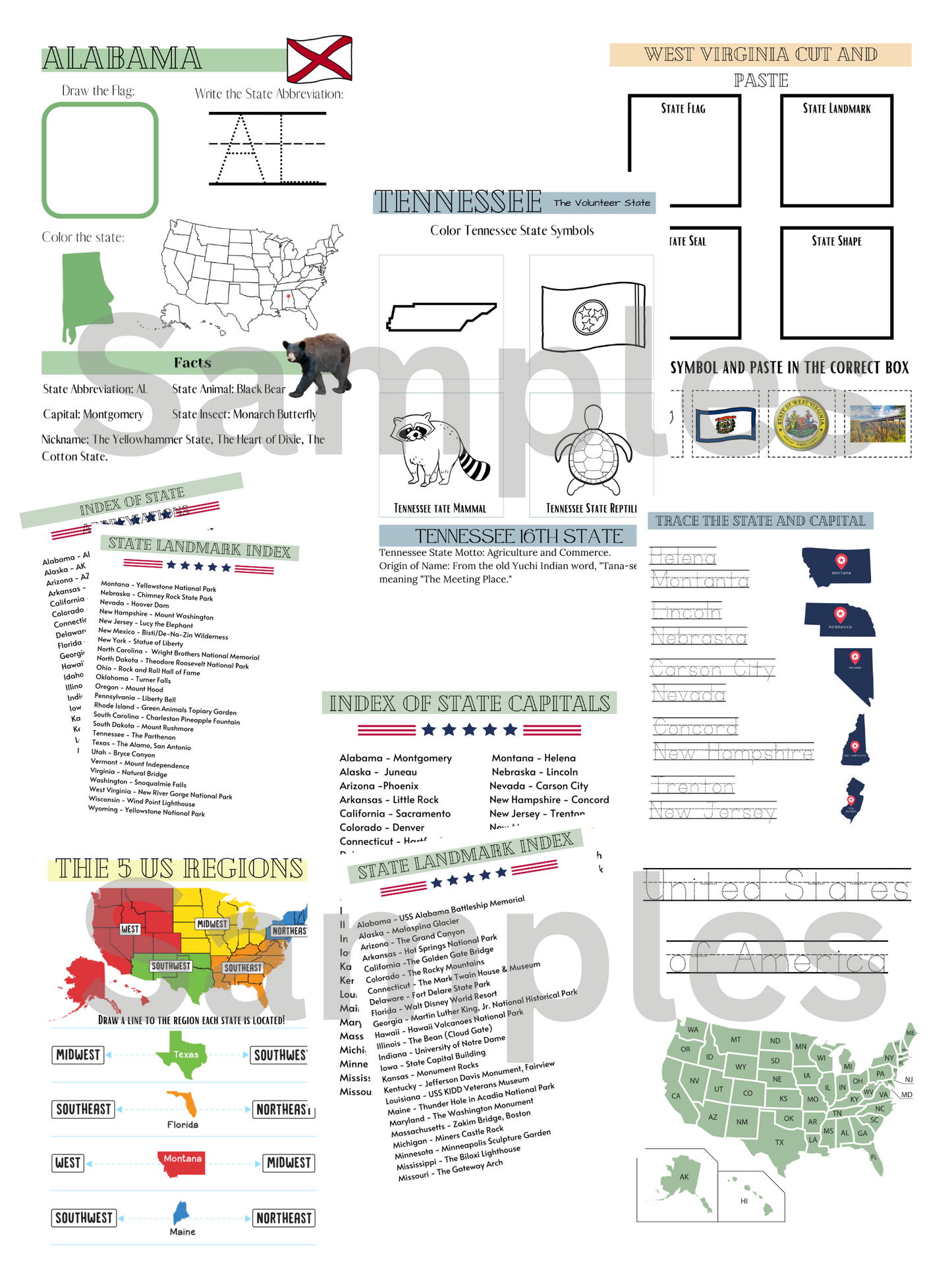 The 50-States Workbook for K-3rd Grades